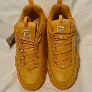 Fila Disruptor II  sneakers US womens size 10 in yellow/orange